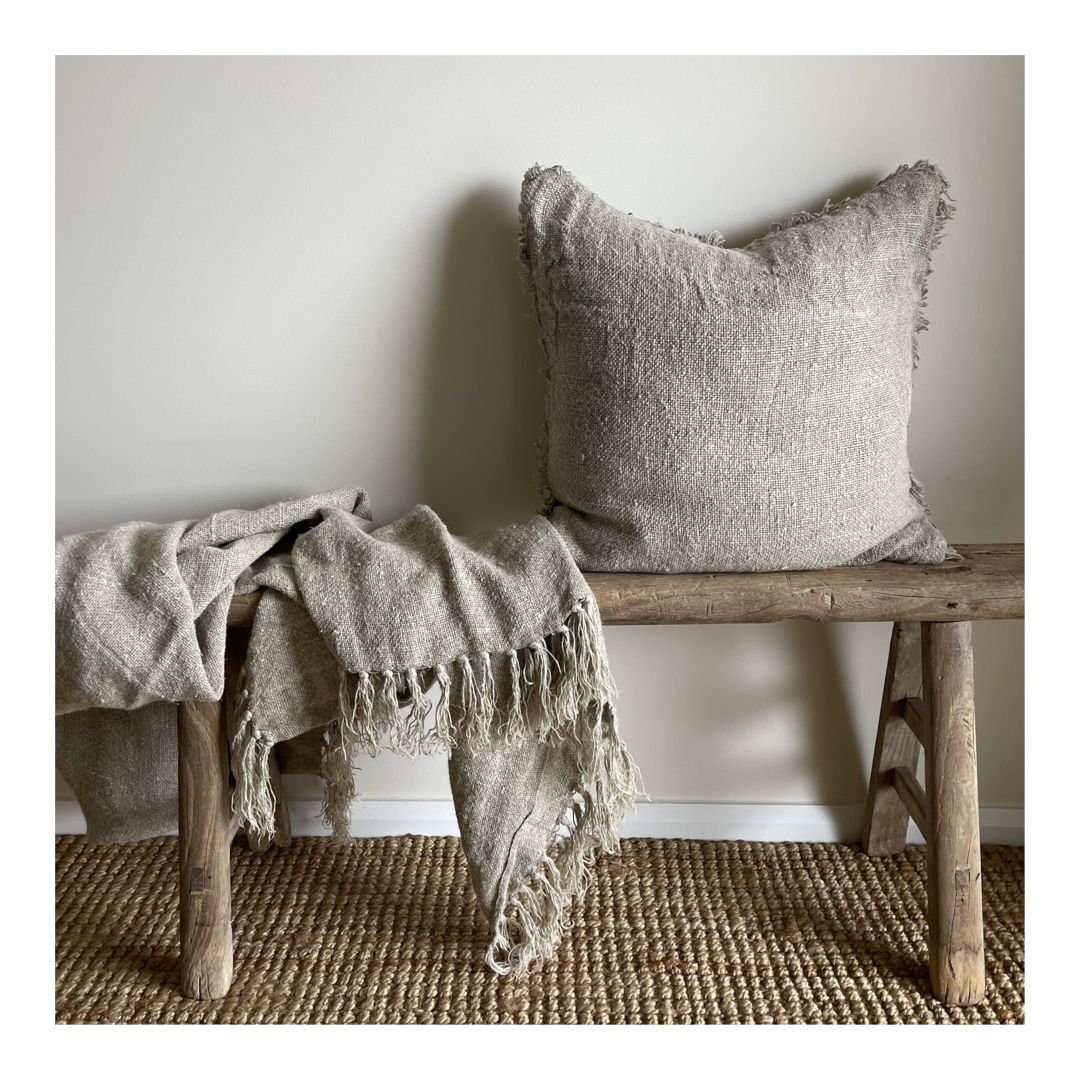 Bedouin Linen Long Lumbar - Natural